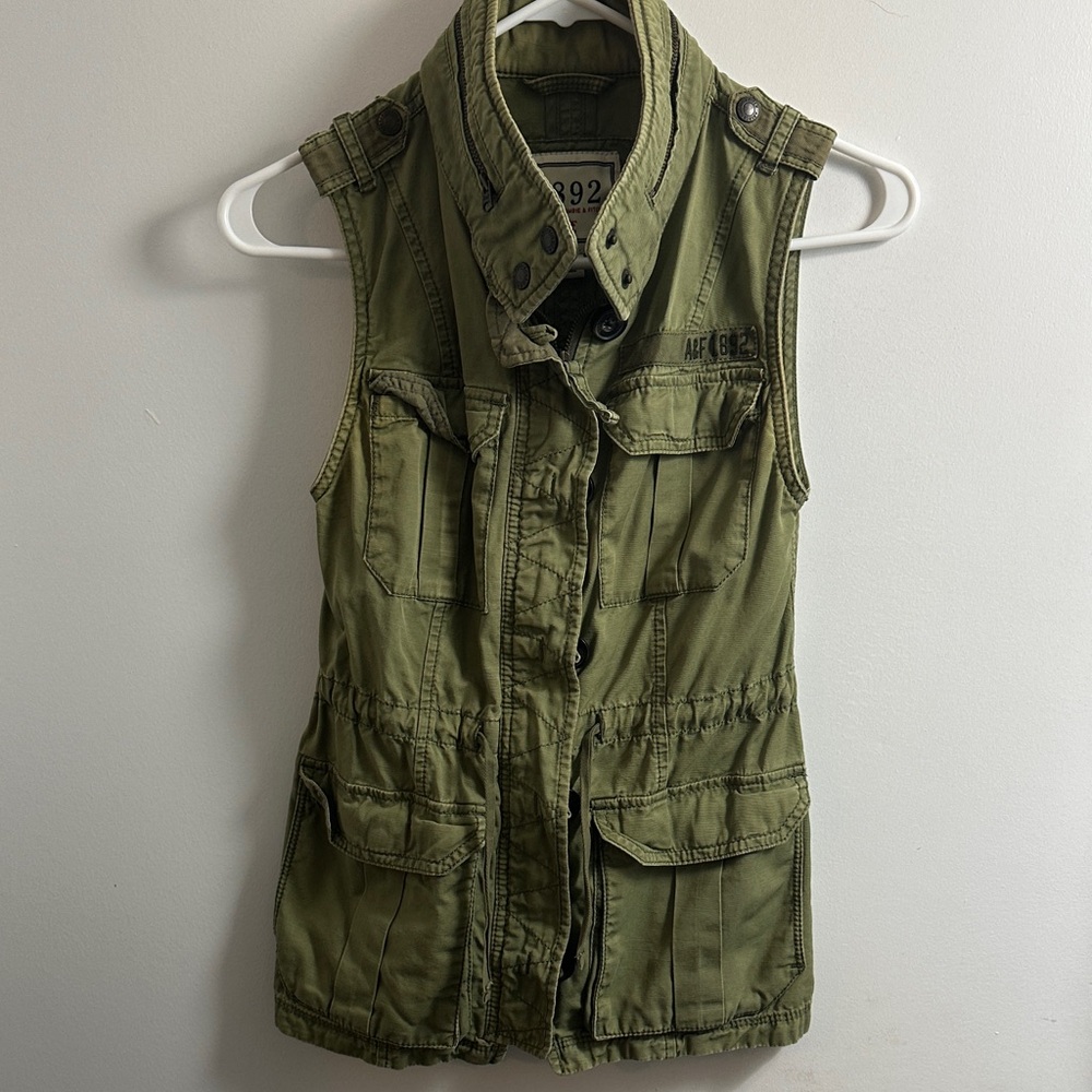 Abercrombie & Fitch Olive Utility Jacket